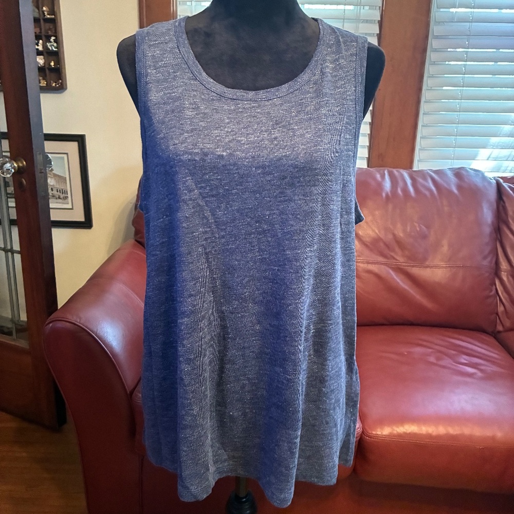 "Banana Republic" linen tunic,  M, blue, EUC